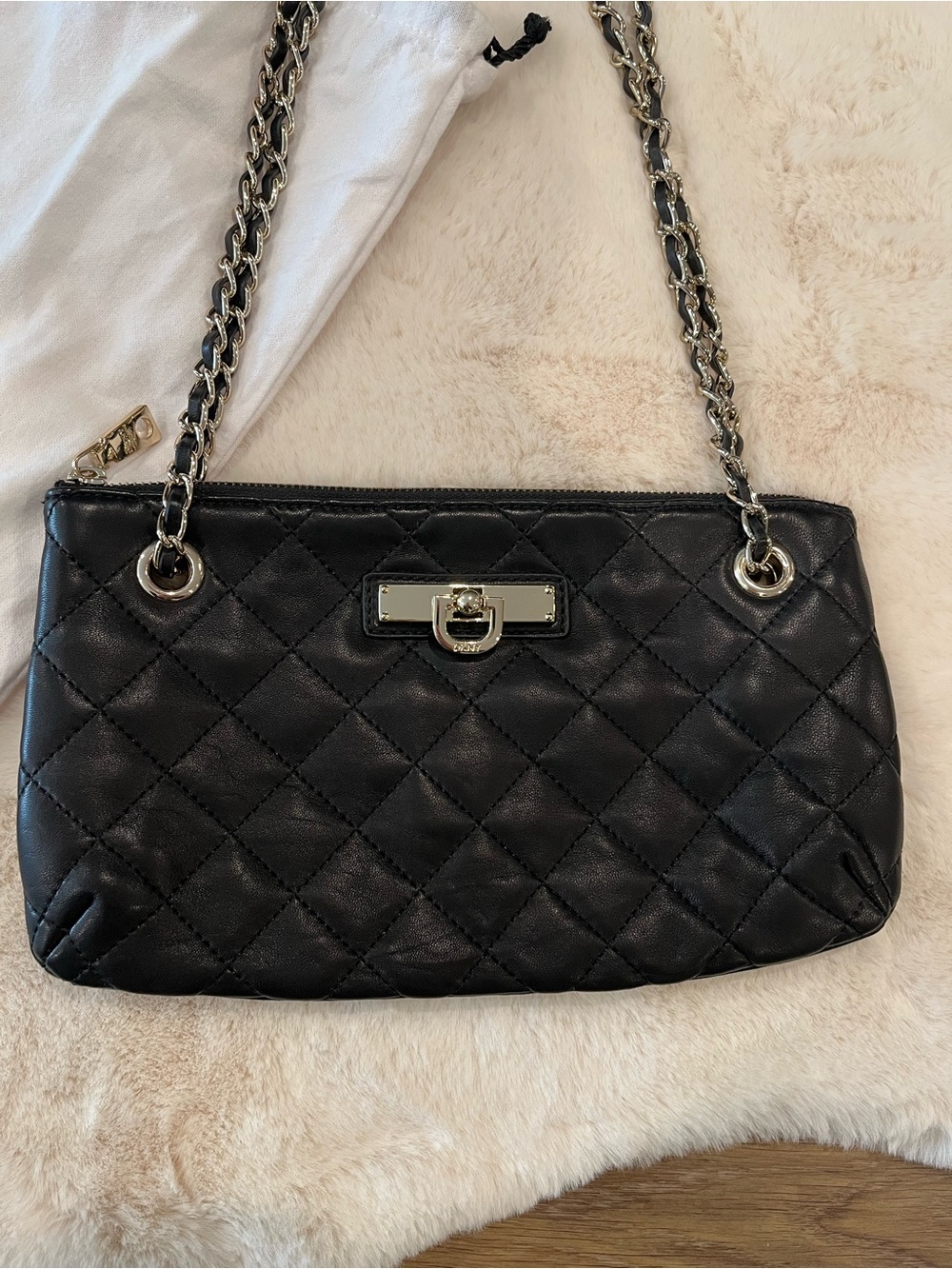 DKNY Quilted Leather Shoulder Crossbody Bag - Picture 2 of 11
